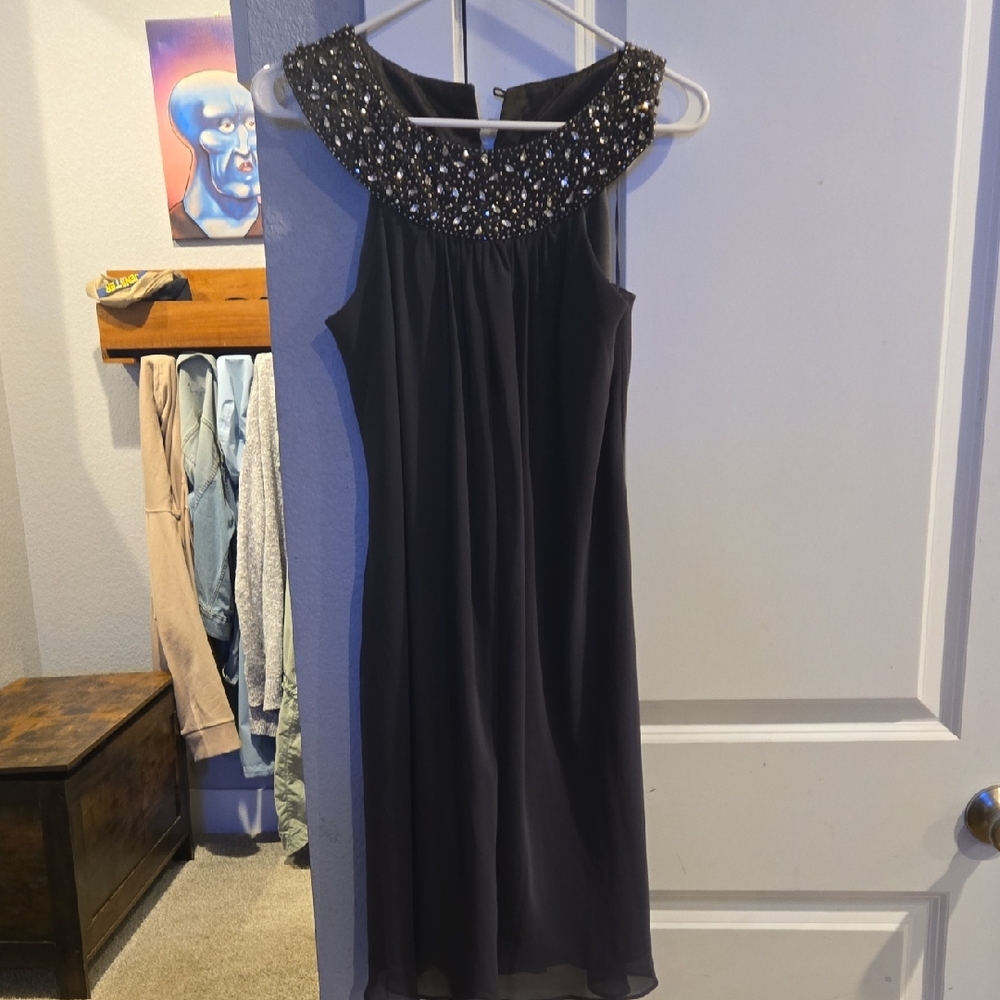 JS Boutique Black Embellished Midi Dress